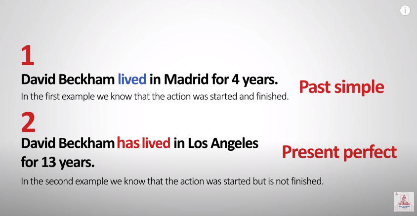 The present perfect in English 3