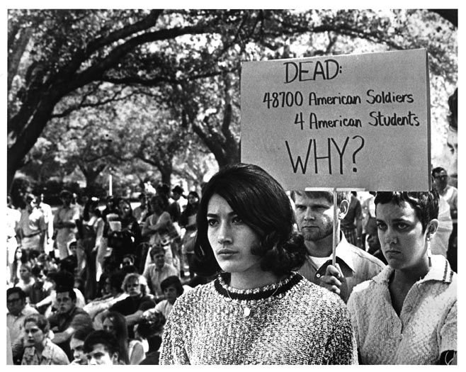 The 1960s were witness to huge student protests around the world including the USA.