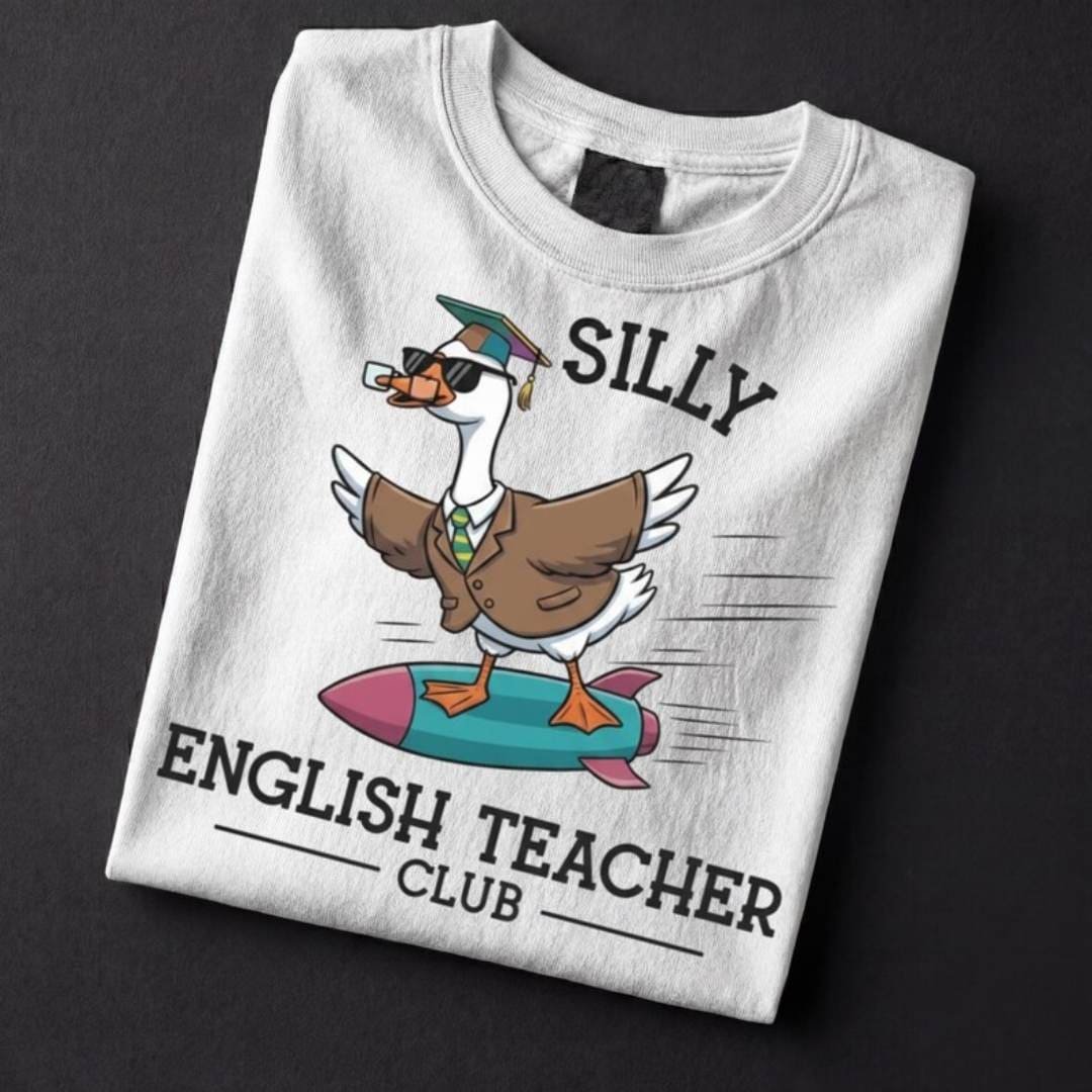 Silly English Teacher Club Shirt Funny 3 Funny Goose English Teacher T Shirt Silly Club Cartoon Tee EMS