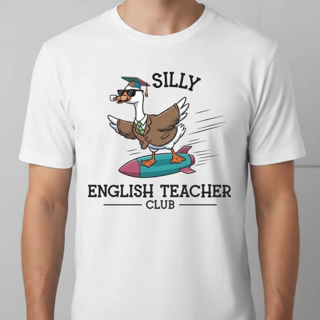 Silly English Teacher Club Shirt Funny 1 Funny Goose English Teacher T Shirt Silly Club Cartoon Tee