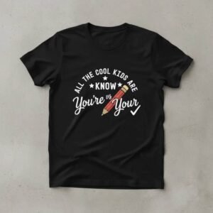Funny Grammar Teacher T Shirt You're vs Your, English Nerd Tee