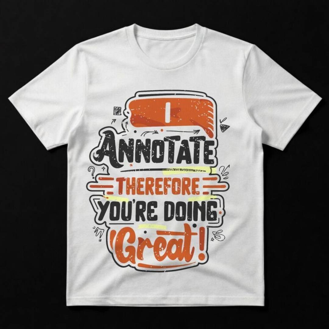 I Annotate Therefore You're Doing Great T-Shirt 2 I Annotate Therefore You're Doing Great T Shirt english