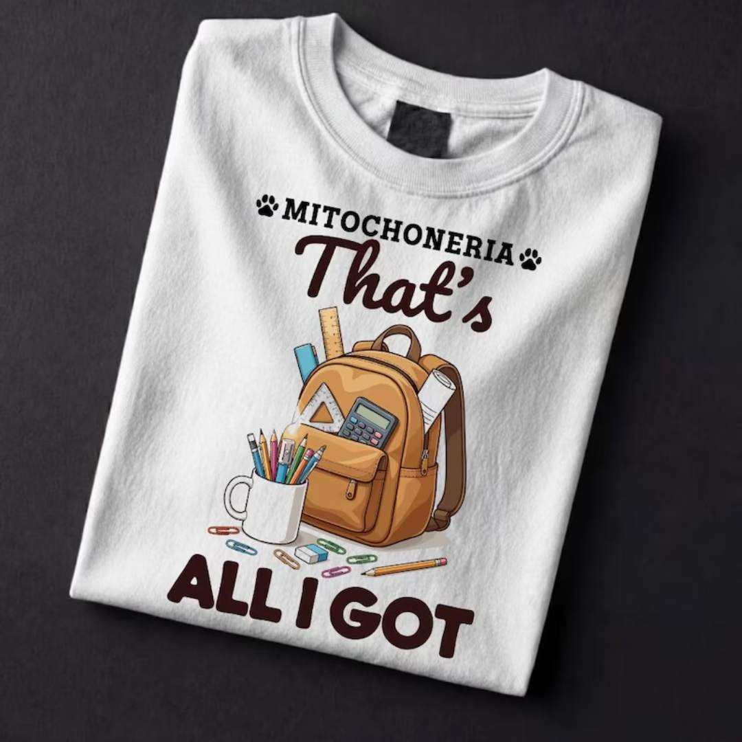 Biology Humor T-Shirt Mitochondria 3 Mitochondria Powerhouse Of The Cell Meme Tee EMS