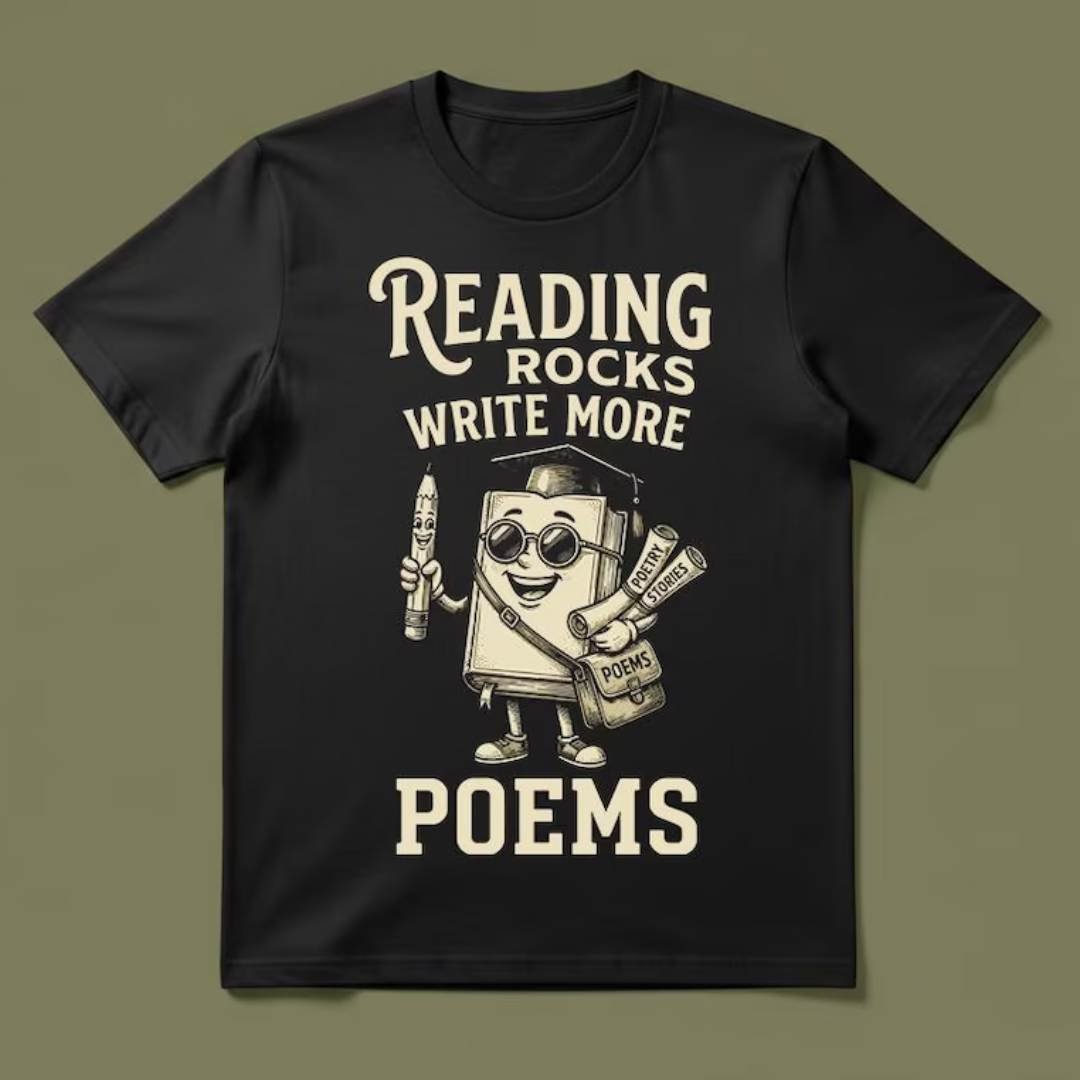Reading Rocks Write More Poems Shirt 2 Reading Rocks Write More Poems Shirt ENGLISH