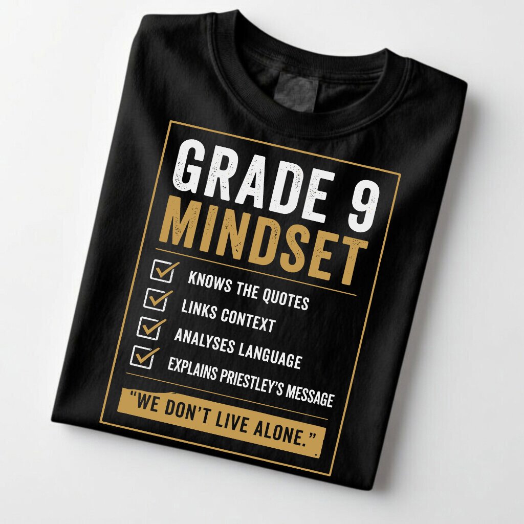 Funny GCSE Revision T-Shirt 2 12) Grade 9 Mindset 01 (3)