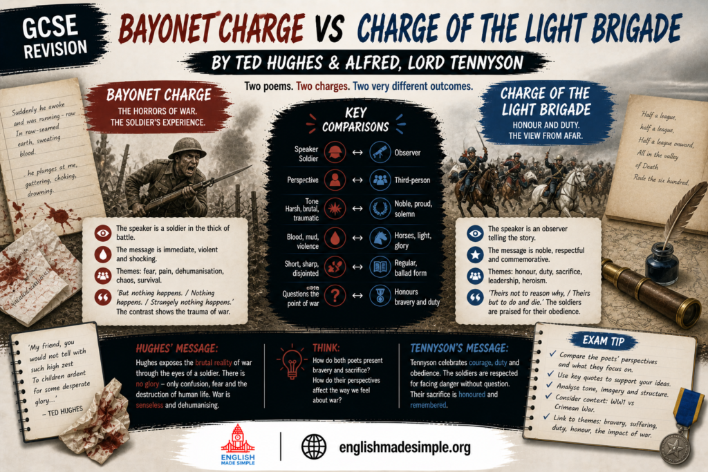 Bayonet Charge vs Charge of the Light Brigade: AQA Power and Conflict Poetry Comparison (Grade 9 Guide) 4 Bayonet charge v charge of the light brigade