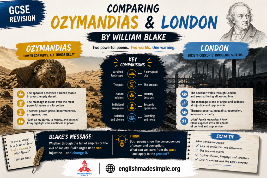 Ozymandias vs London: AQA Power and Conflict Poetry Comparison (Grade 9 Guide) 6 London and Ozymandias