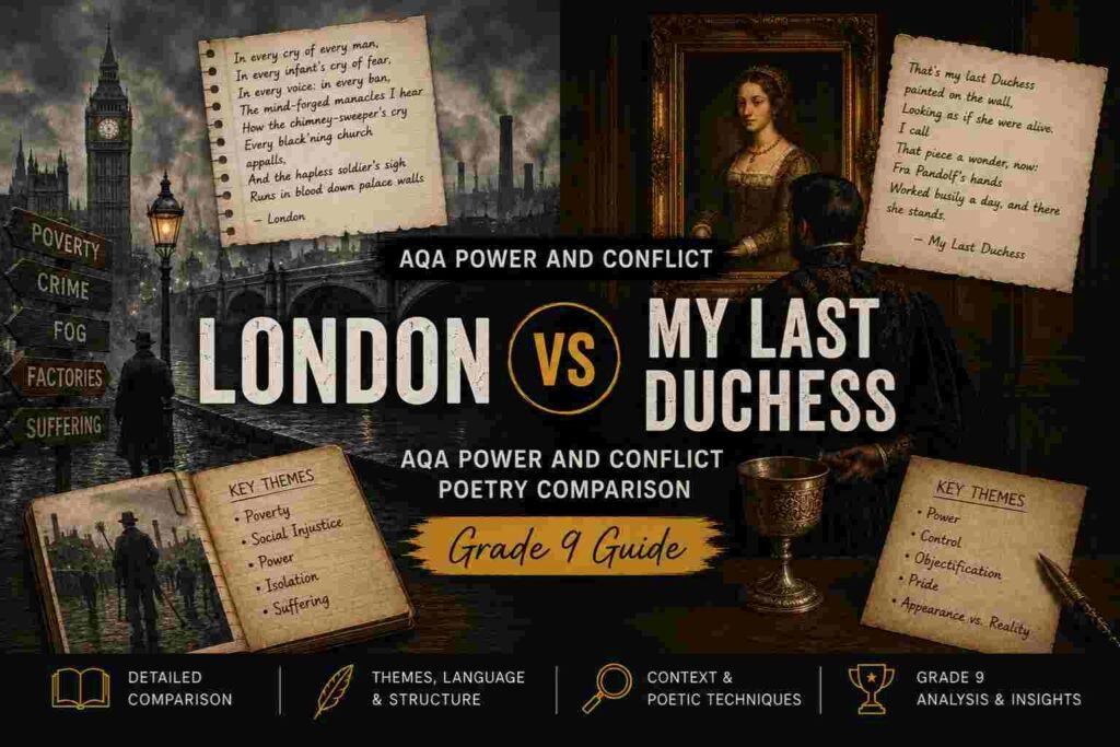 London vs My Last Duchess: AQA Power and Conflict Poetry Comparison (Grade 9 Guide) 9 London vs My Last Duchess AQA Power and Conflict Poetry Comparison (Grade 9 Guide)