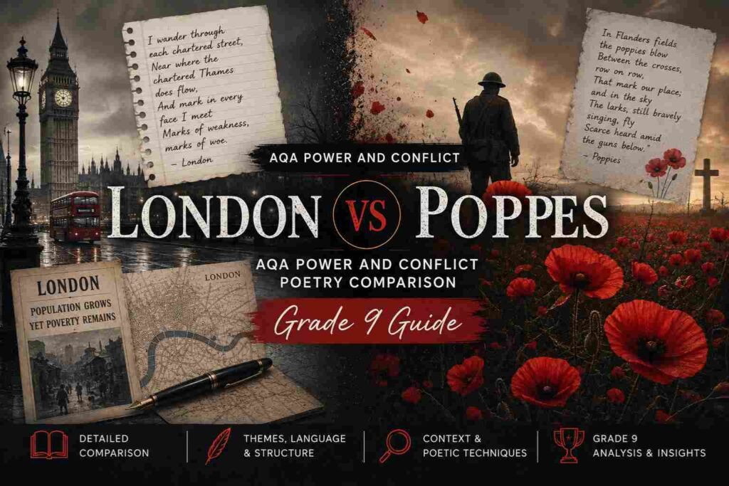 London vs Poppies: AQA Power and Conflict Poetry Comparison (Grade 9 Guide) 3 London vs Poppies AQA Power and Conflict Poetry Comparison (Grade 9 Guide)
