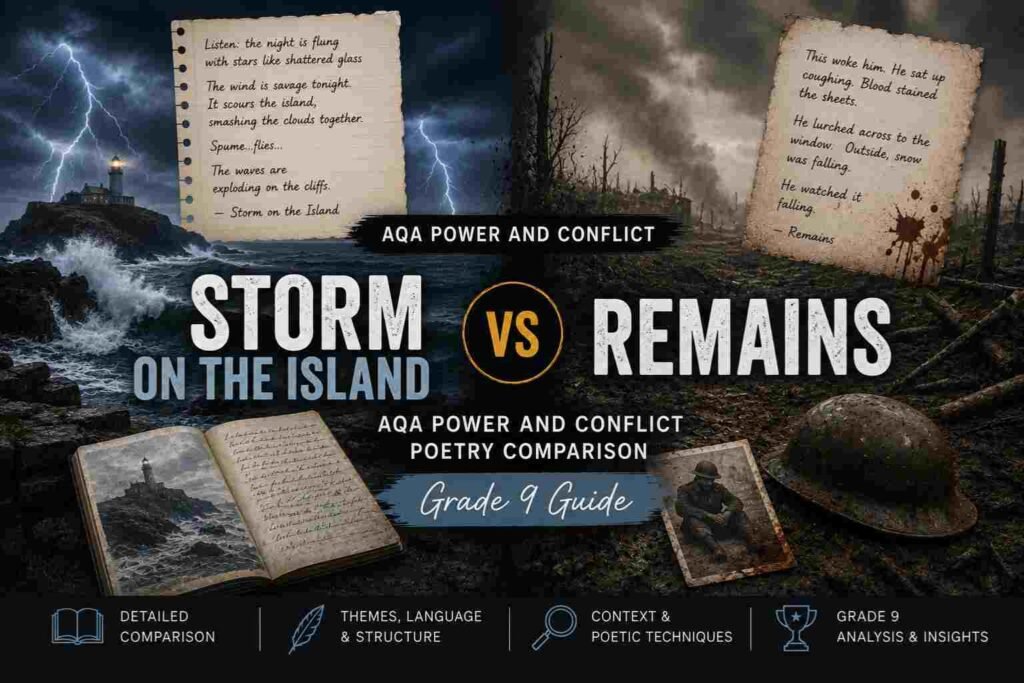 Storm on the Island vs Remains: AQA Power and Conflict Poetry Comparison (Grade 9 Guide) 7 Storm on the Island vs Remains AQA Power and Conflict Poetry Comparison (Grade 9 Guide)