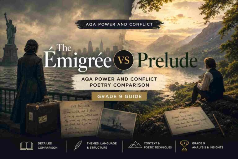 Home Main 104 The Émigrée vs Prelude AQA Power and Conflict Poetry Comparison (Grade 9 Guide)