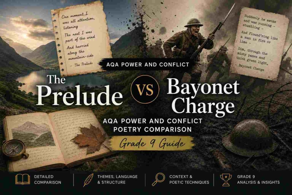 The Prelude vs Bayonet Charge: AQA Power and Conflict Poetry Comparison (Grade 9 Guide) 4 The Prelude vs Bayonet Charge AQA Power and Conflict Poetry Comparison (Grade 9 Guide)