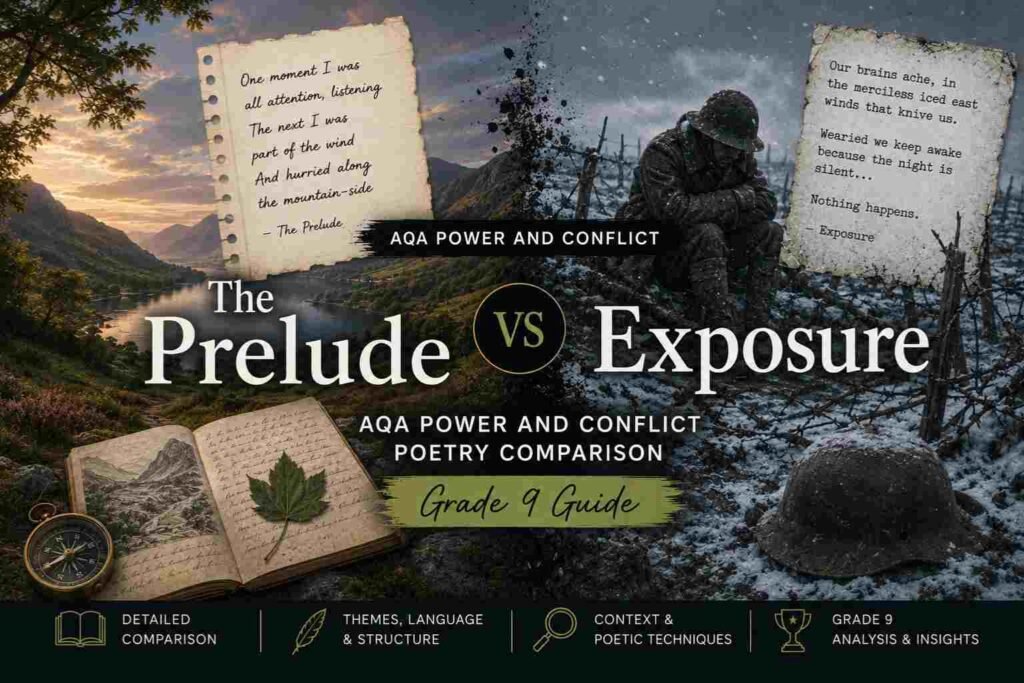 The Prelude vs Exposure: AQA Power and Conflict Poetry Comparison (Grade 9 Guide) 5 The Prelude vs Exposure AQA Power and Conflict Poetry Comparison (Grade 9 Guide)