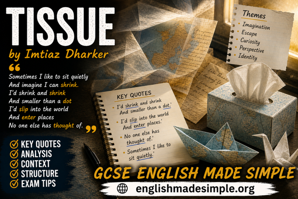 Tissue by Imtiaz Dharker – How to Get a Grade 9 (AQA GCSE English Literature) 8 Tissue image